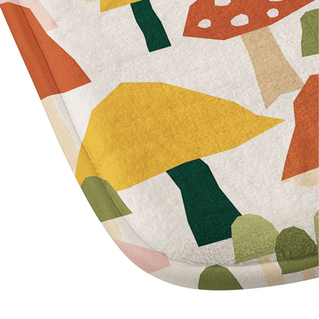 Valeria Frustaci autumnal mushrooms Memory Foam Bath Mat