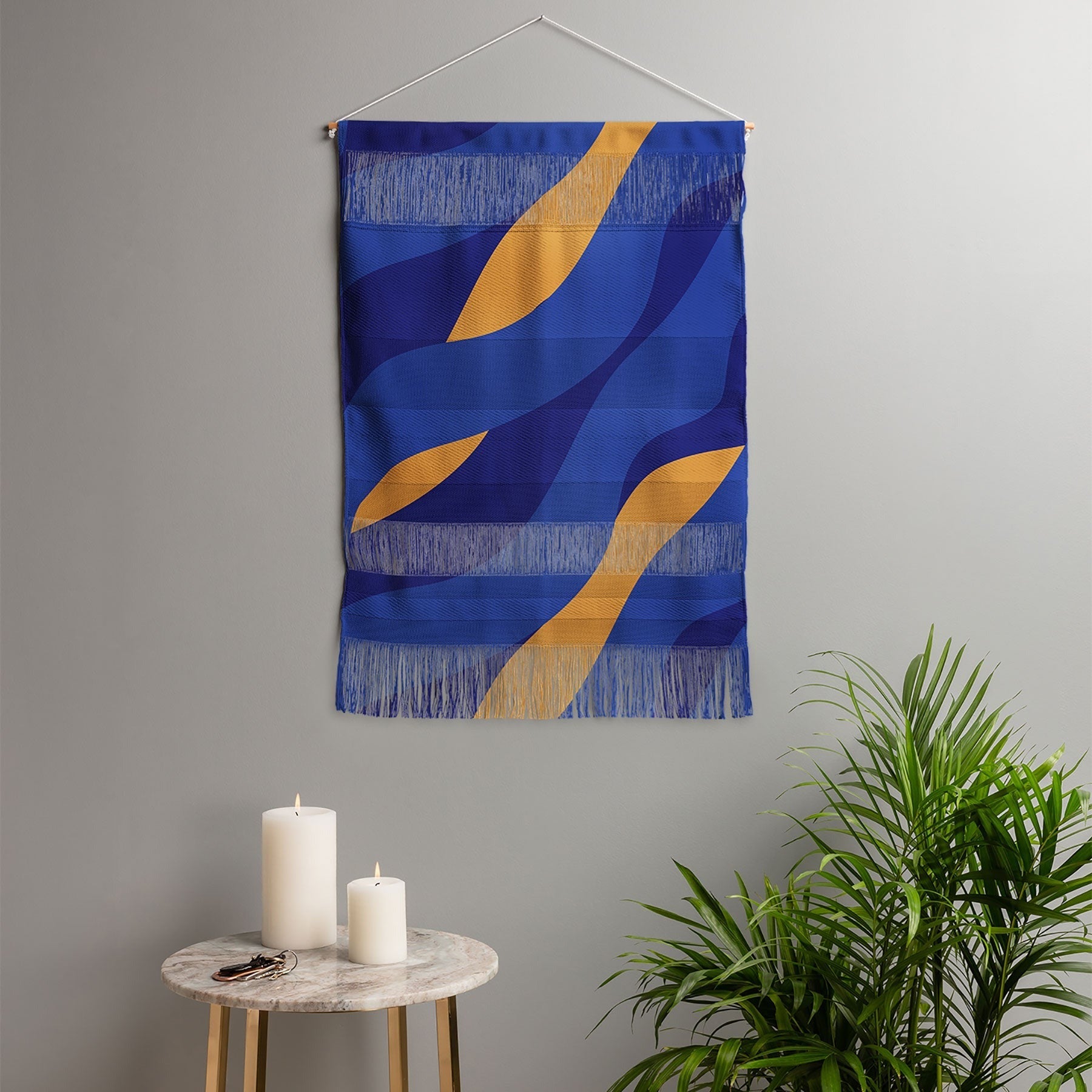 Camilla Foss Pebbles in Stream Wall Hanging Portrait