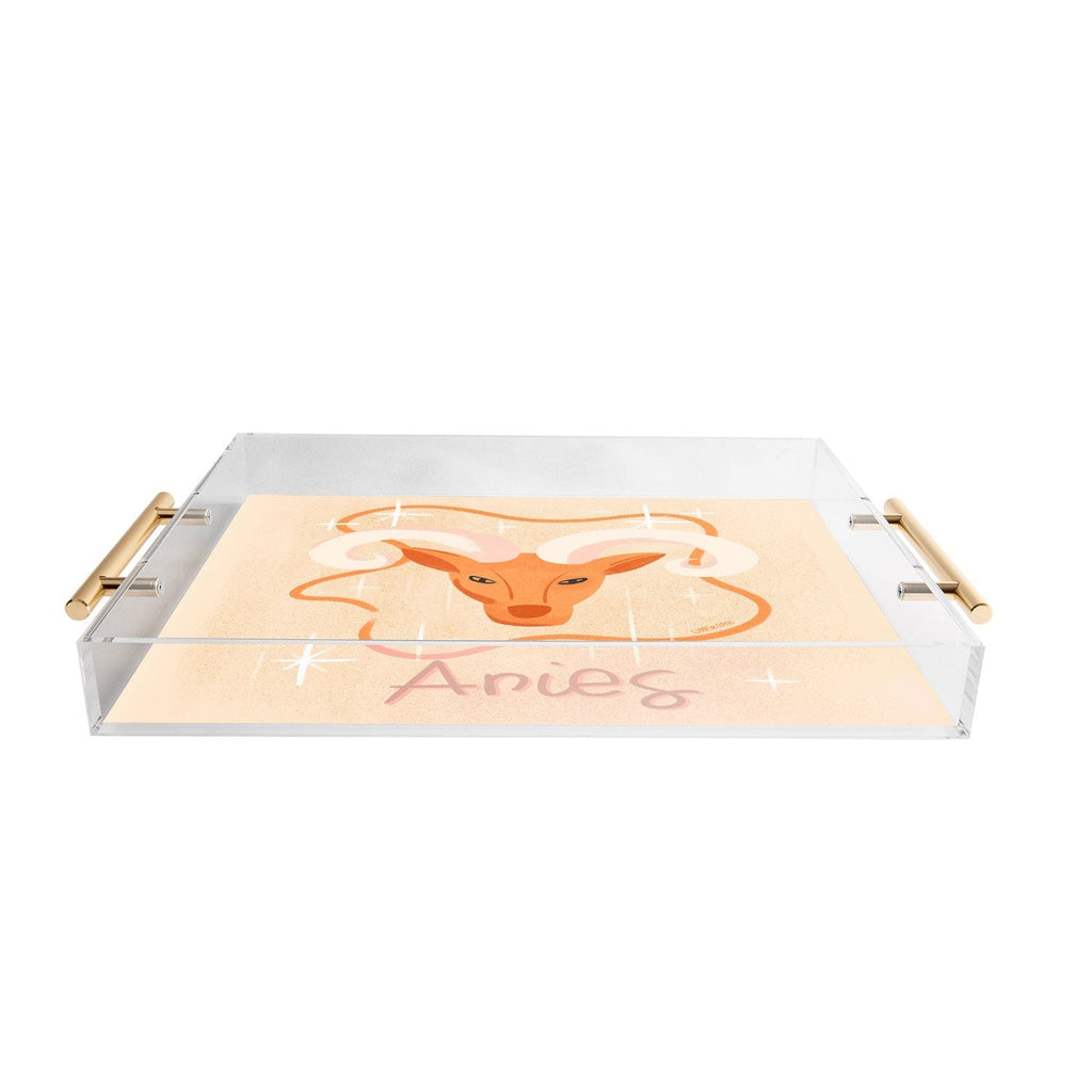 Little Om Zodiac Signs Aries Acrylic Tray