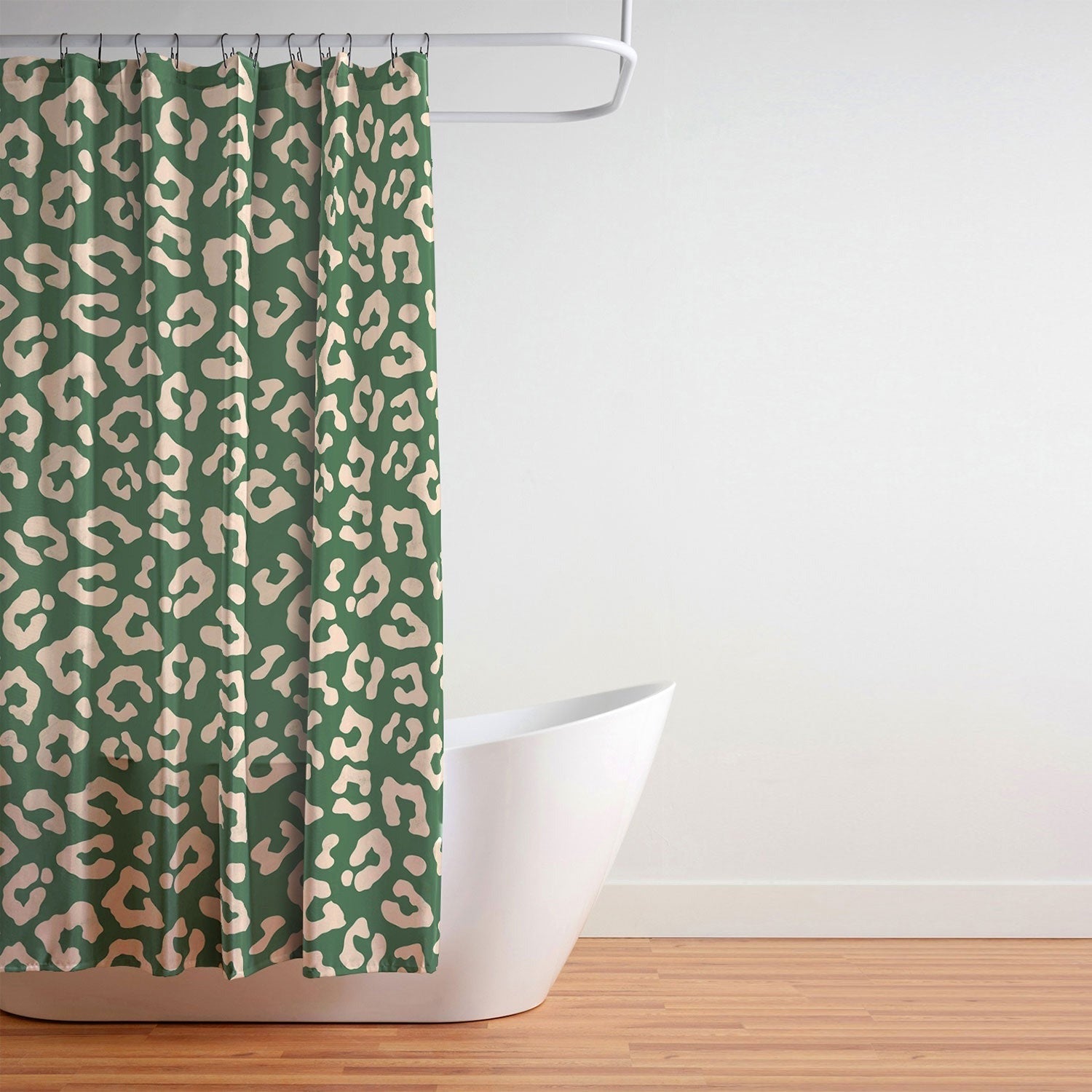 Avenie BR Cheetah Print In Green Shower Curtain