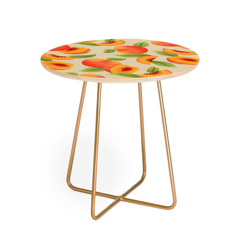 Jessica Molina Peach Pattern Round Side Table