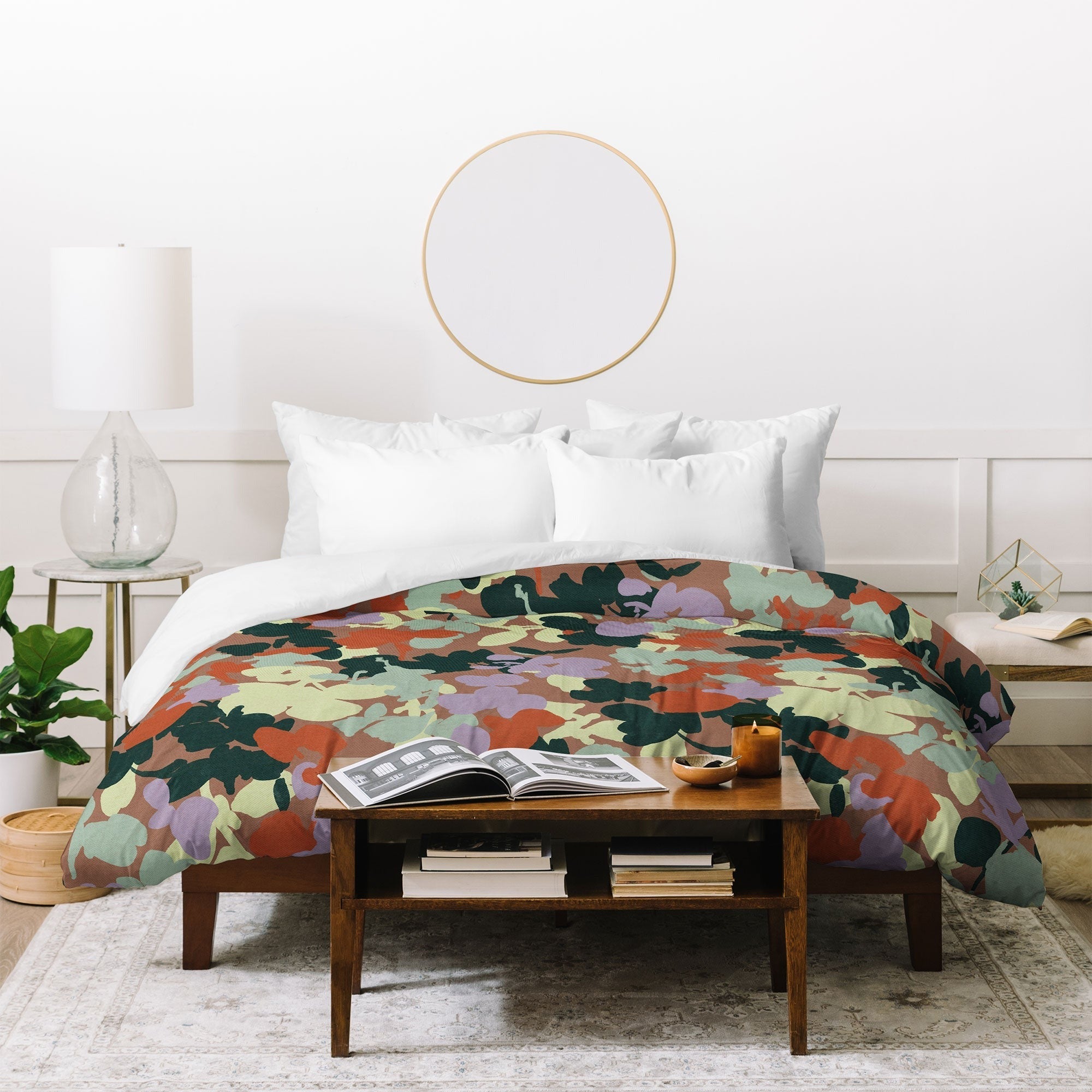 Marta Barragan Camarasa Retro Bloom Medley Duvet Cover