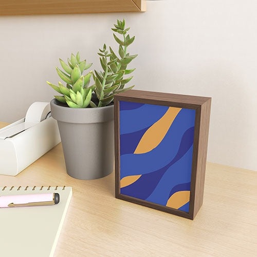 Camilla Foss Pebbles in Stream Framed Mini Art Print