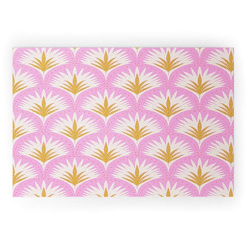 Jennifer Labre Pink Palmetto Welcome Mat