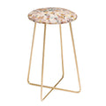 Ninola Design Botanic Retreat Floral Oleander Whimsical Soft Pink Counter Stool