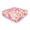 Ninola Design Botanic Retreat Coral Reef Crab Lobster Red Outdoor Floor Cushion