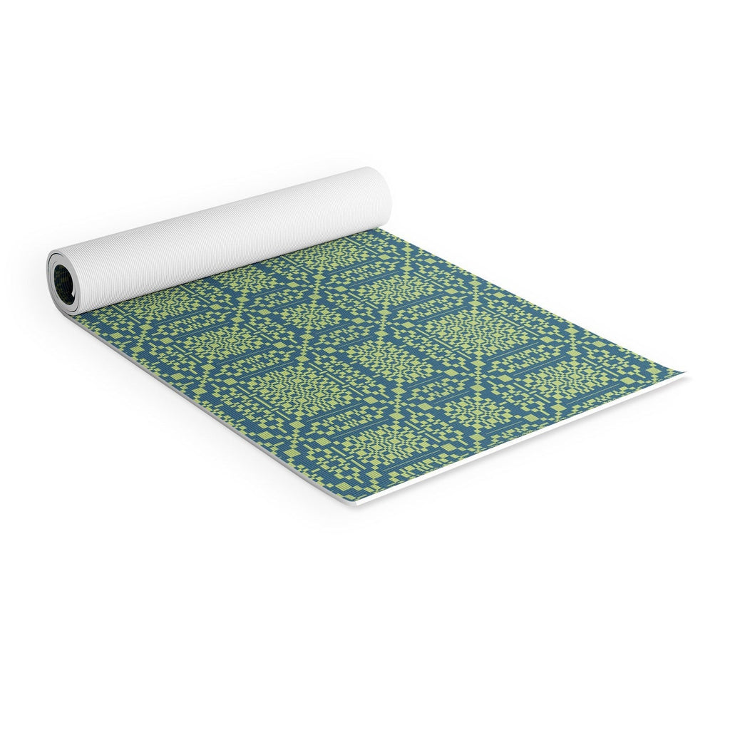 Marta Barragan Camarasa Nostalgic Grid Design Yoga Mat