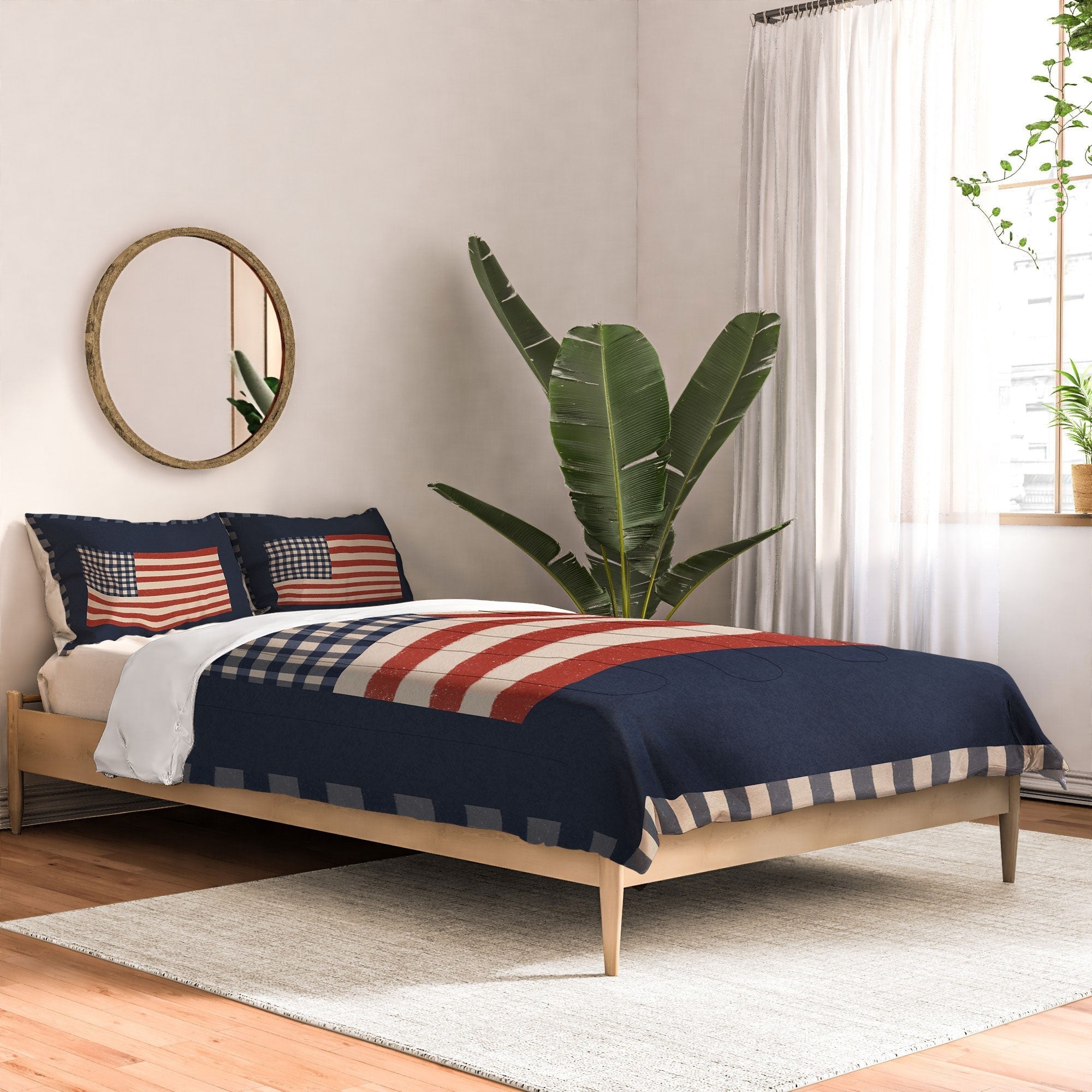 DENY Designs Gingham Flag Comforter
