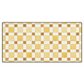 Ninola Design Everyday Artifact Checker Mosaic Tiles Geometry Yellow Desk Mat