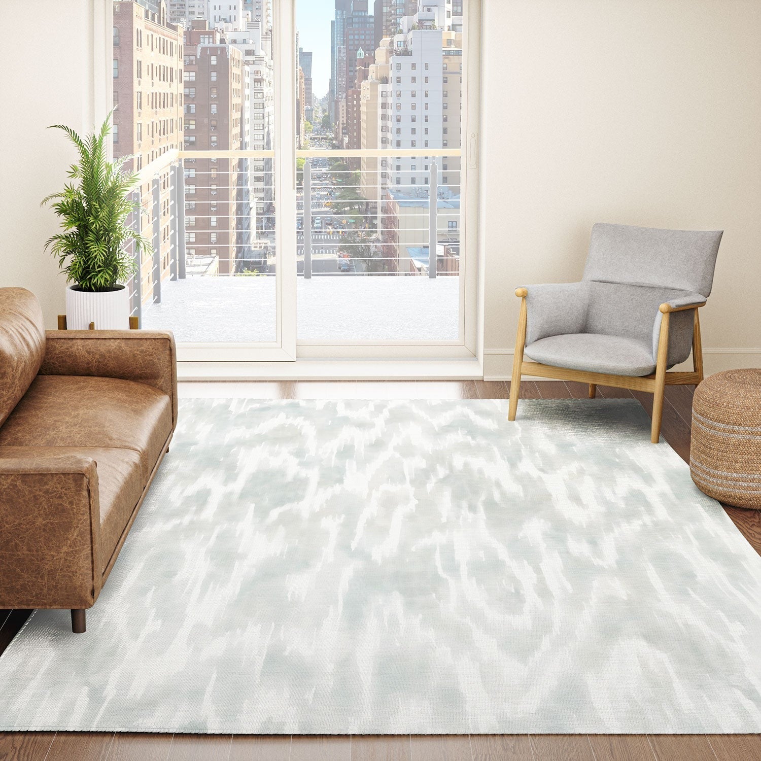 Jacqueline Maldonado Watercolor Wood Grain Area Rug