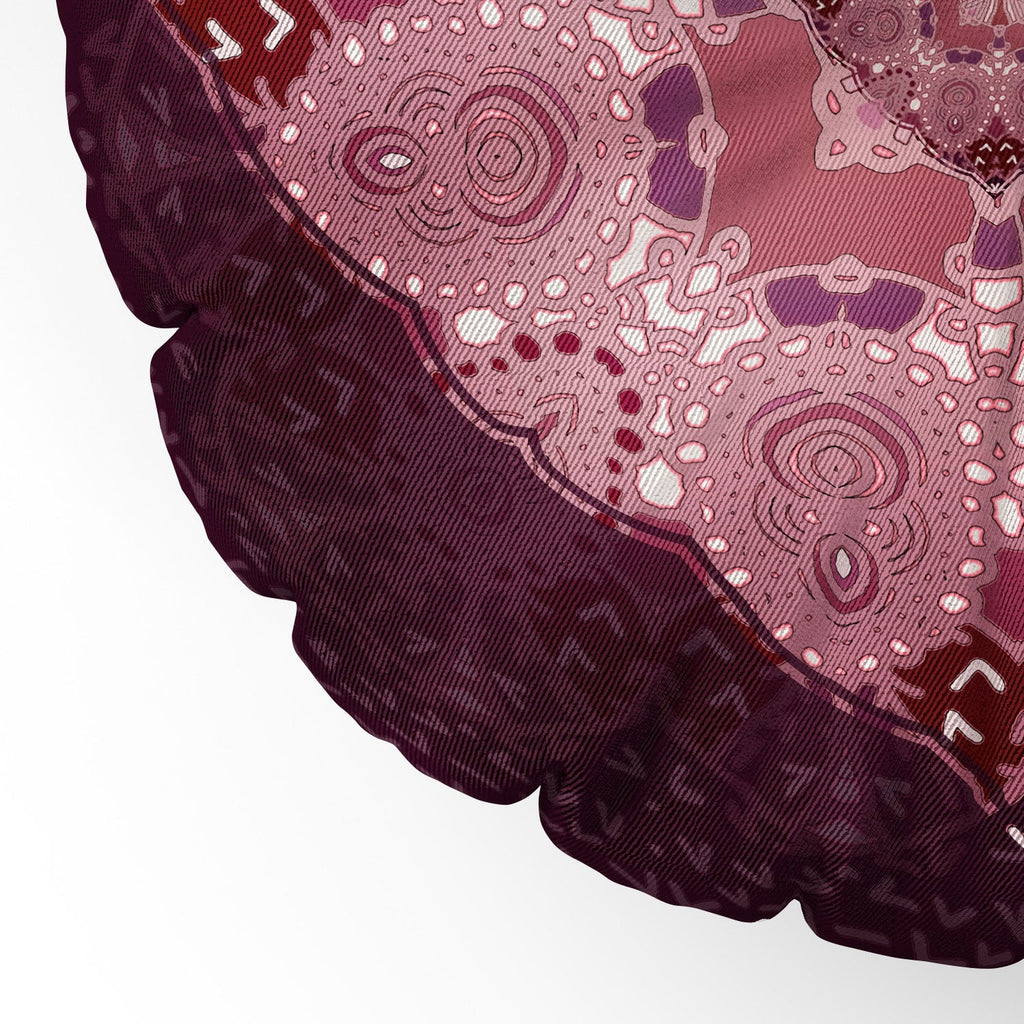 Monika Strigel AZIZA RED Floor Pillow Round