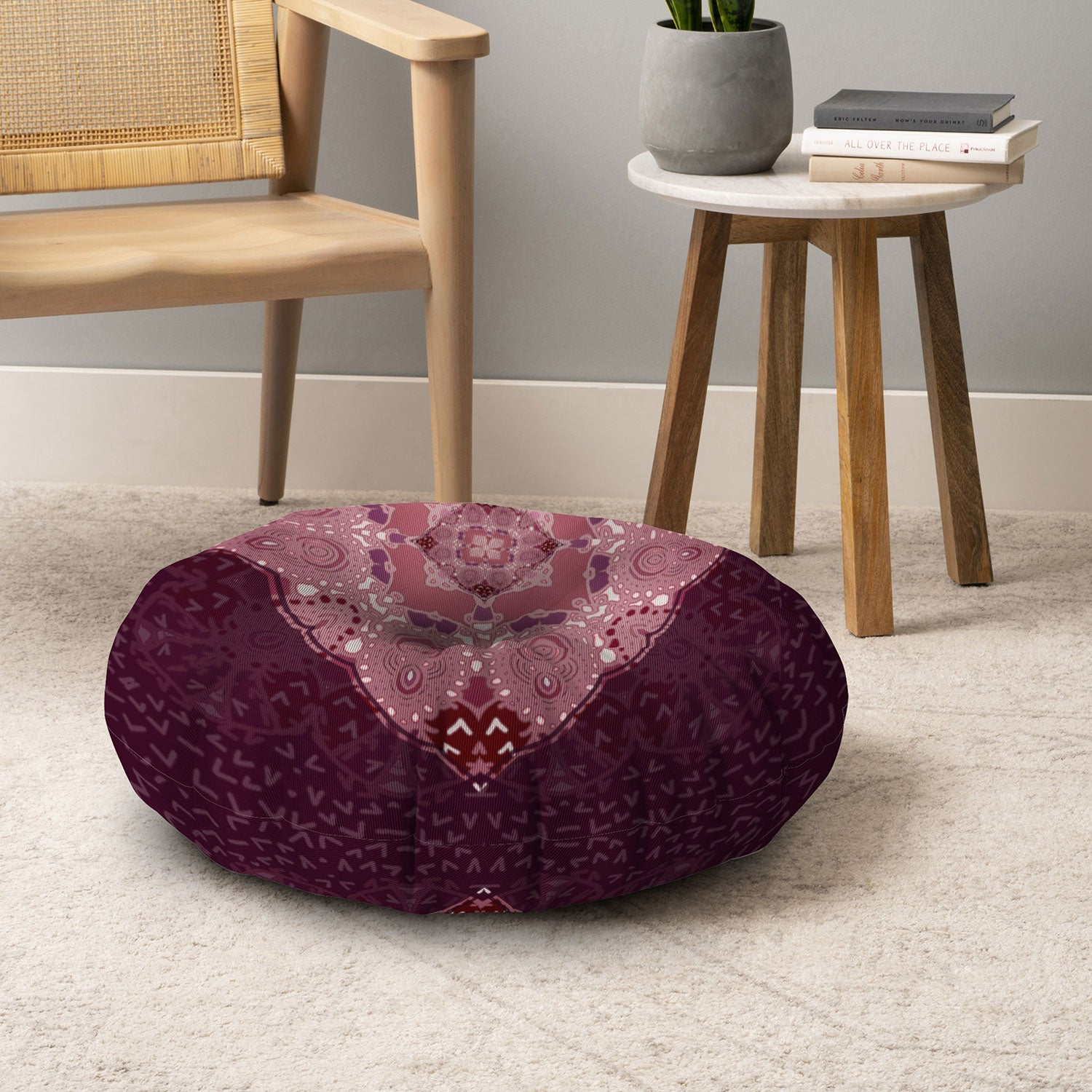 Monika Strigel AZIZA RED Floor Pillow Round