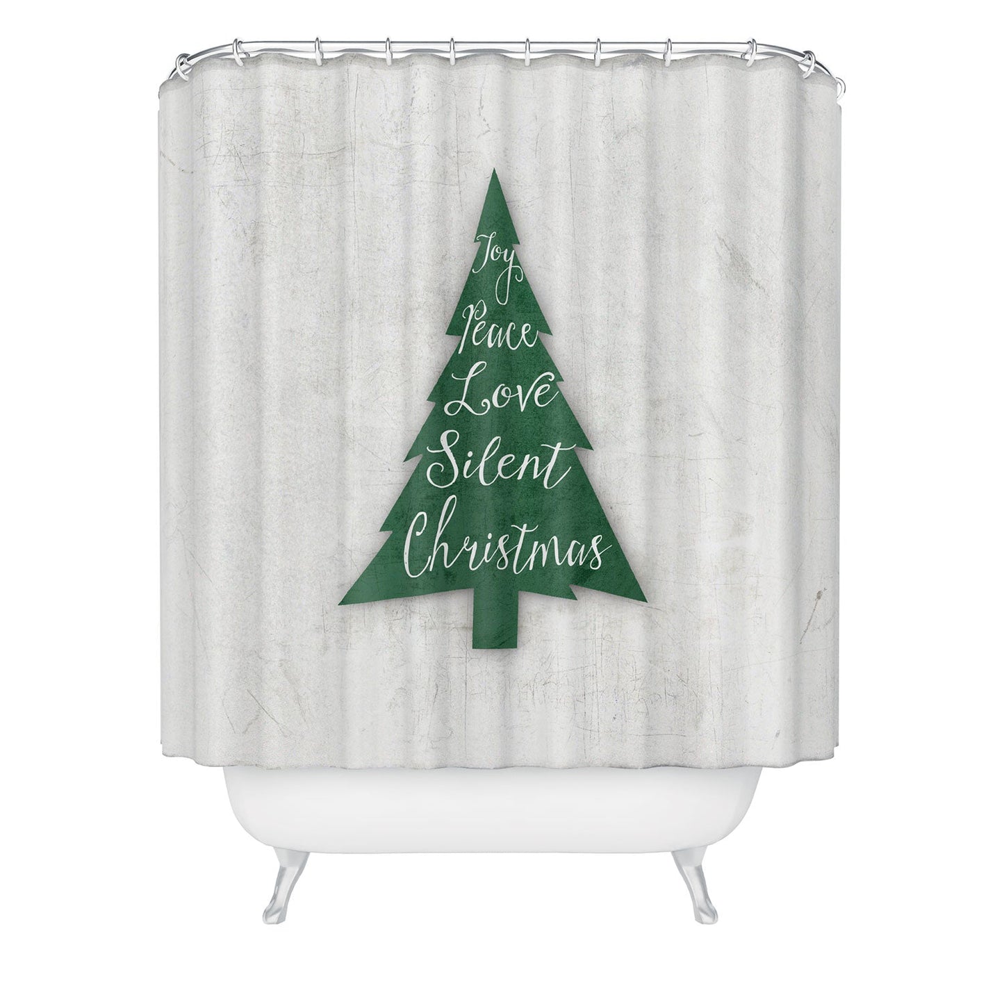 Monika Strigel FARMHOUSE CHRISTMAS TREE GREEN Shower Curtain
