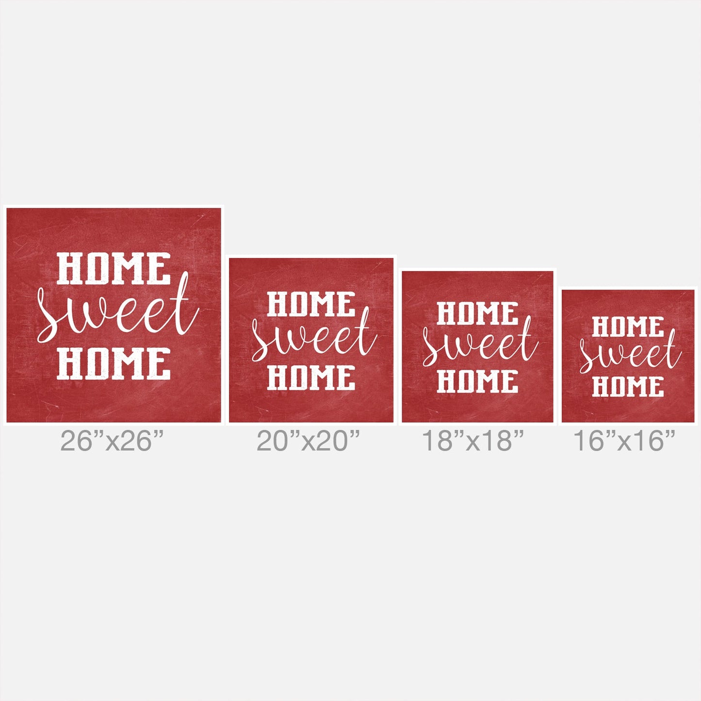 Monika Strigel FARMHOUSE HOME SWEET HOME CHALKBOARD RED Outdoor Throw Pillow