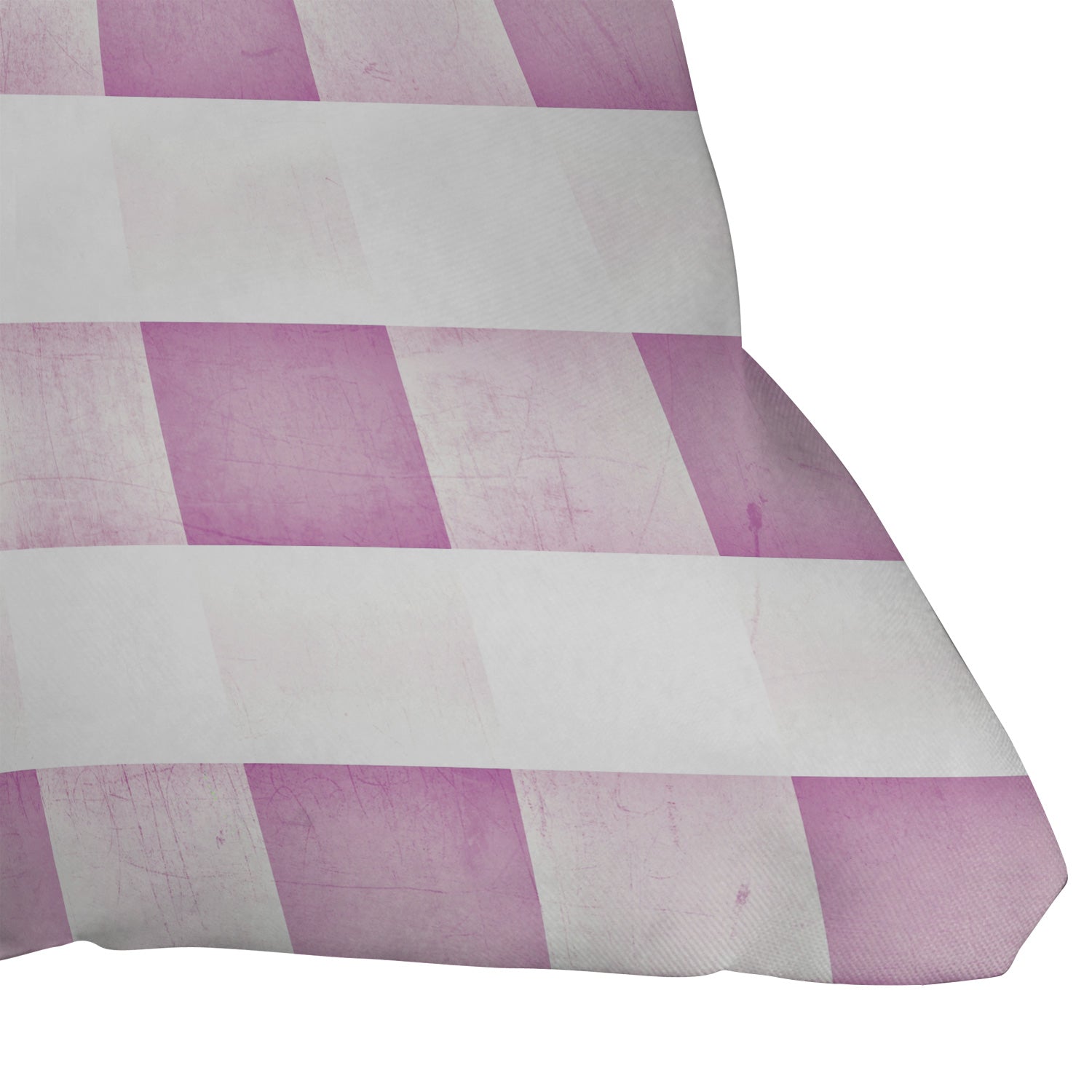 Monika Strigel FARMHOUSE SHABBY GINGHAM PALE PINK CHECKERED PLAID Throw Pillow
