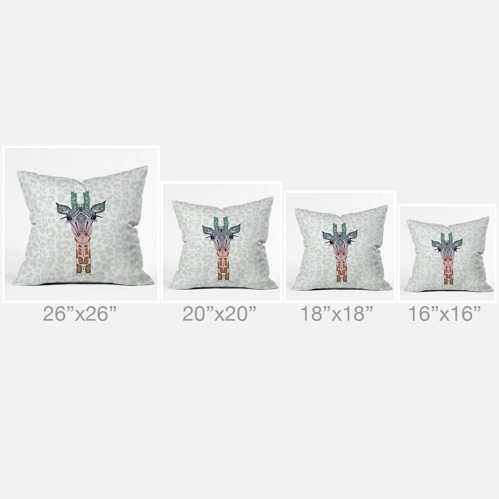 Monika Strigel Giraffe Meets Leopard Throw Pillow