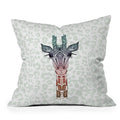 Monika Strigel Giraffe Meets Leopard Throw Pillow