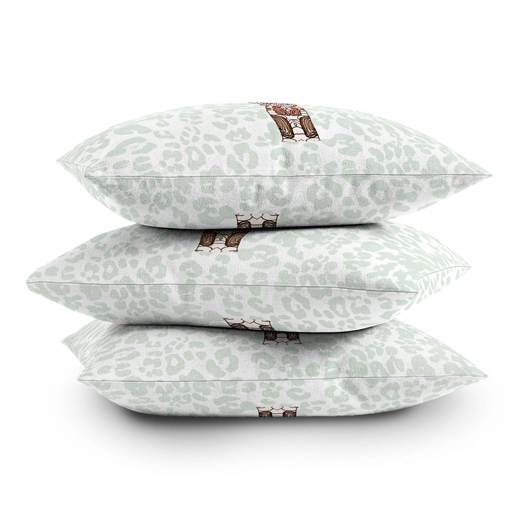 Monika Strigel Giraffe Meets Leopard Throw Pillow