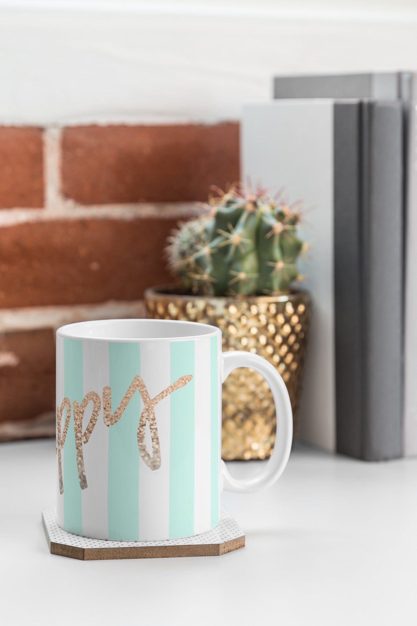 Monika Strigel Pretty Happy Mint Coffee Mug
