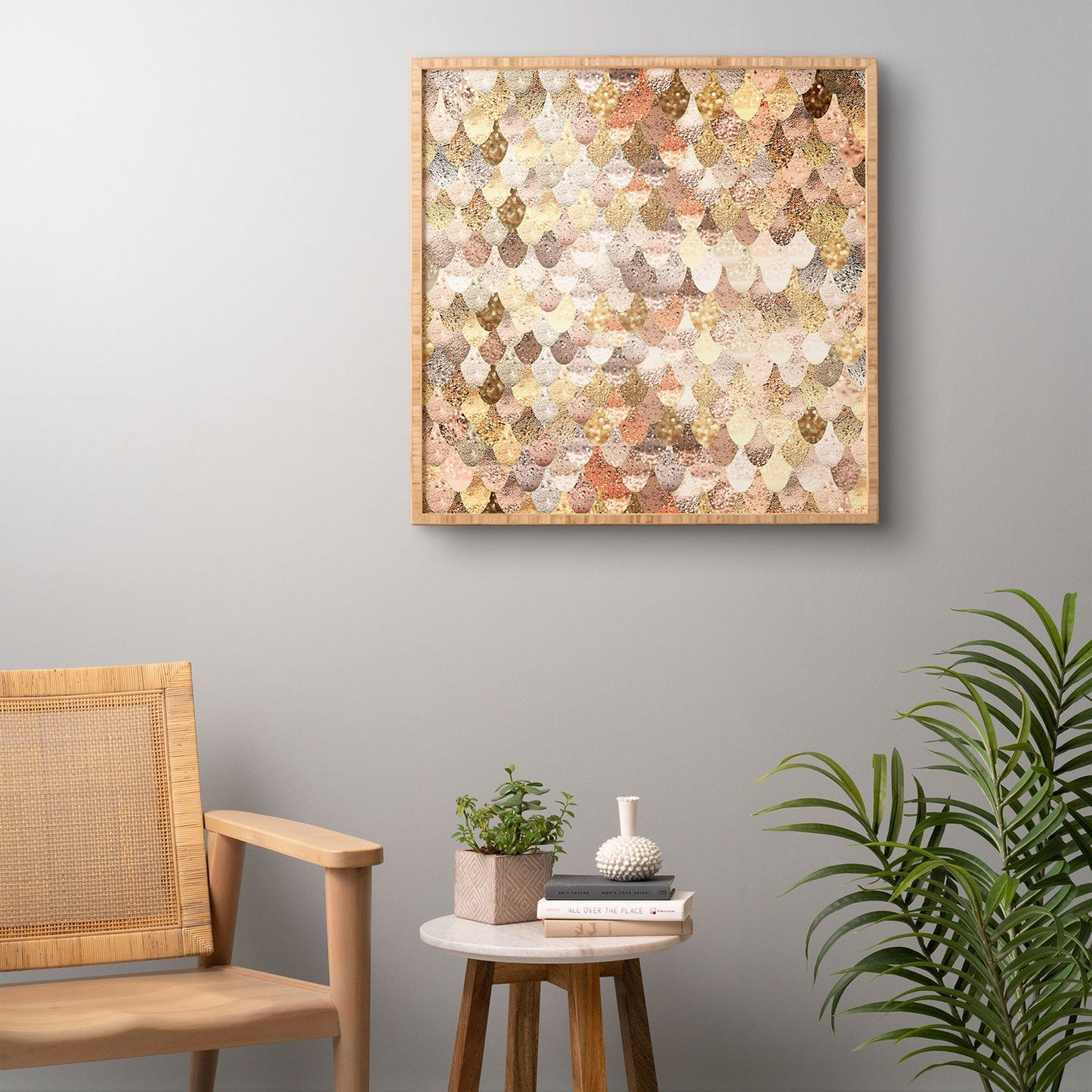 Monika Strigel Really Mermaid Gold Framed Wall Art