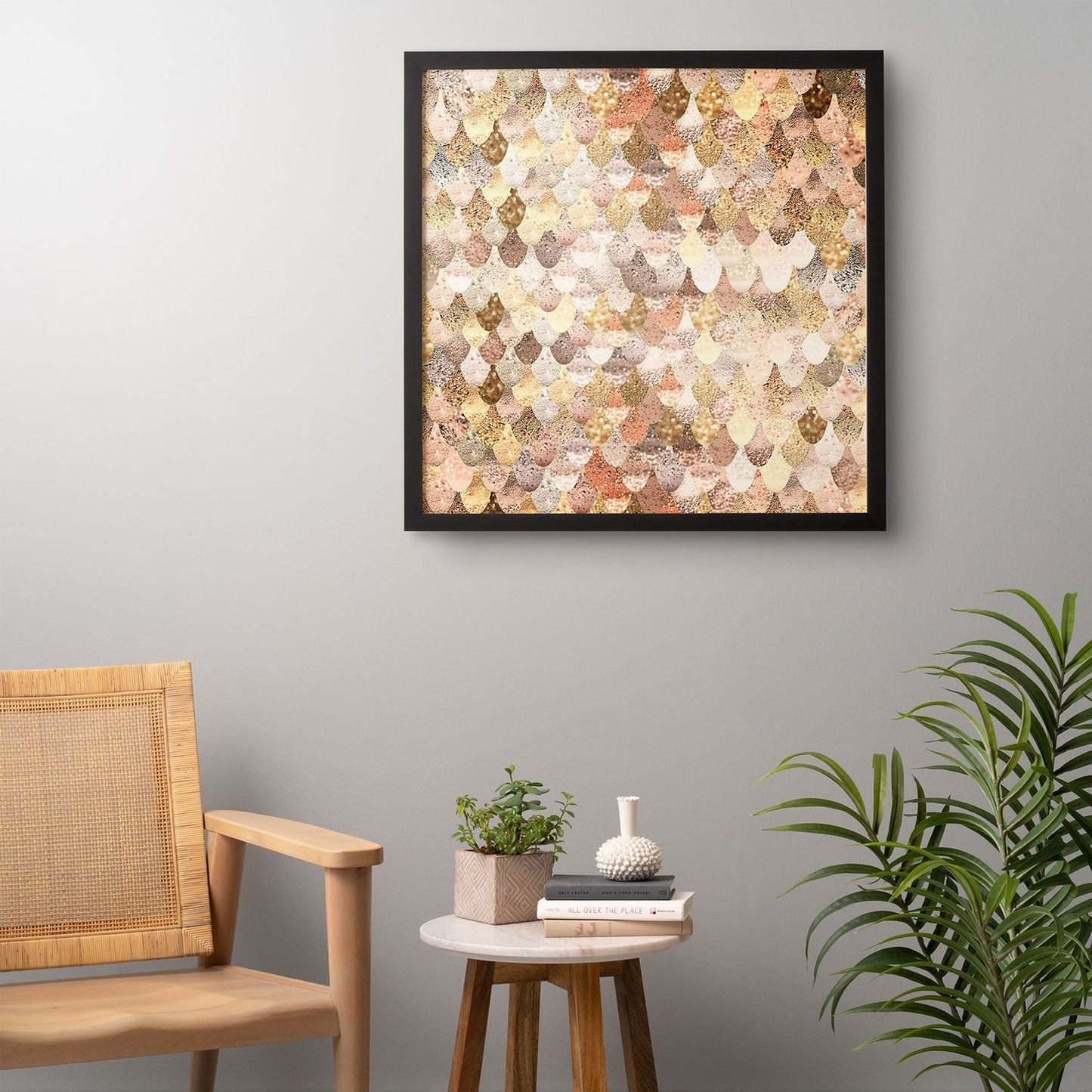 Monika Strigel Really Mermaid Gold Framed Wall Art
