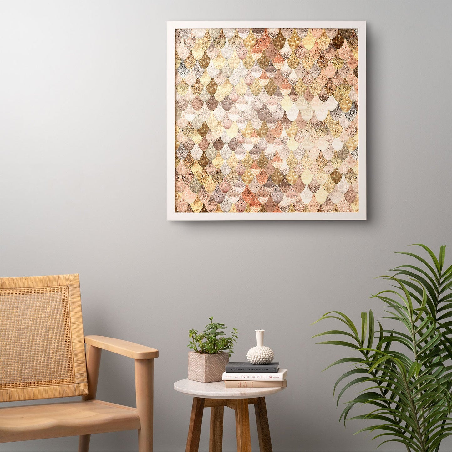 Monika Strigel Really Mermaid Gold Framed Wall Art