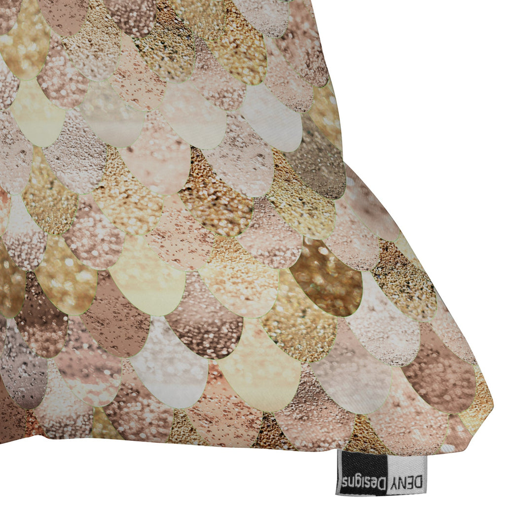 Monika Strigel Really Mermaid Gold Throw Pillow