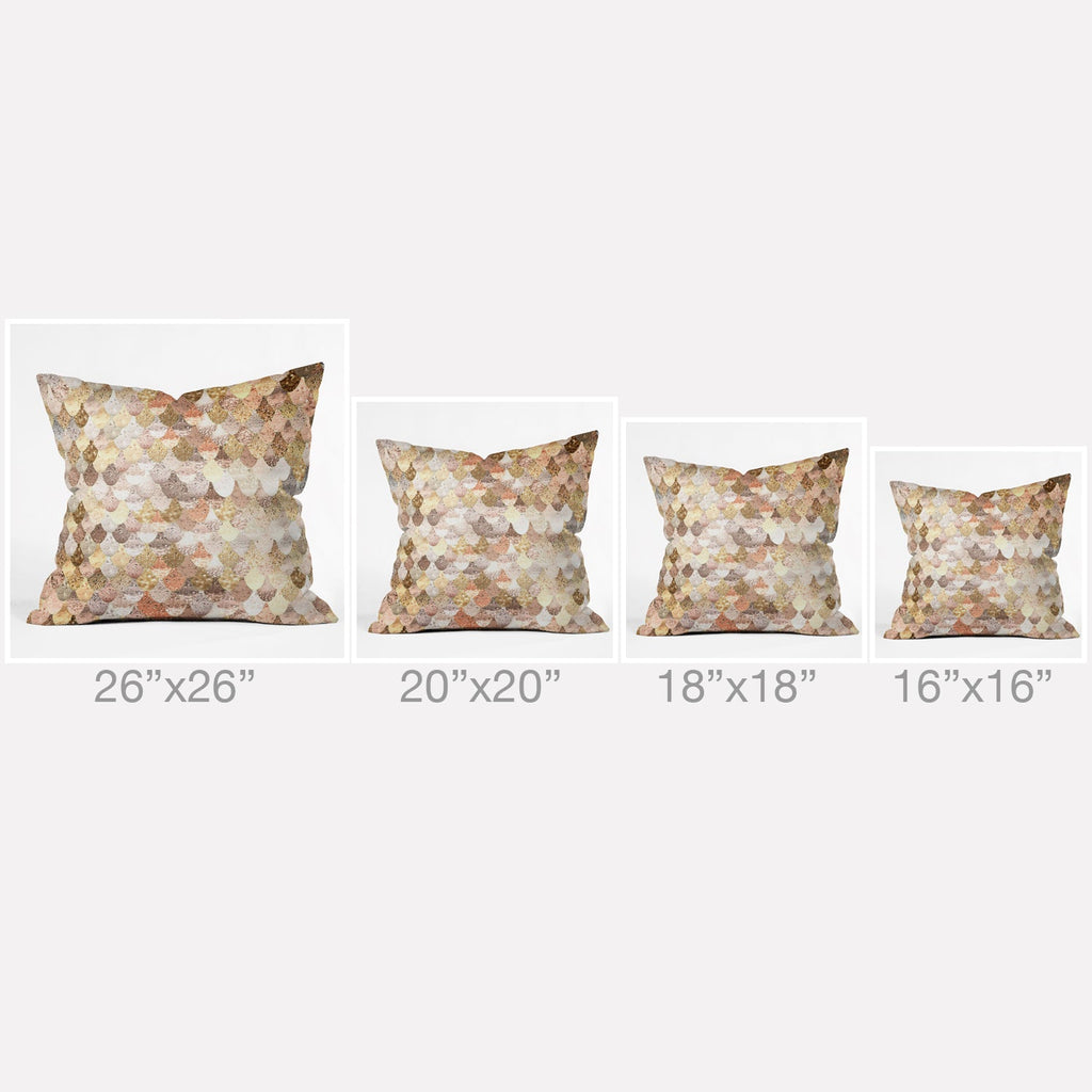Monika Strigel Really Mermaid Gold Throw Pillow