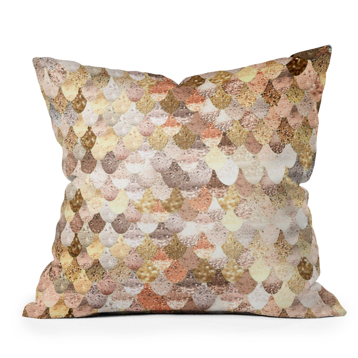 Monika Strigel Really Mermaid Gold Throw Pillow