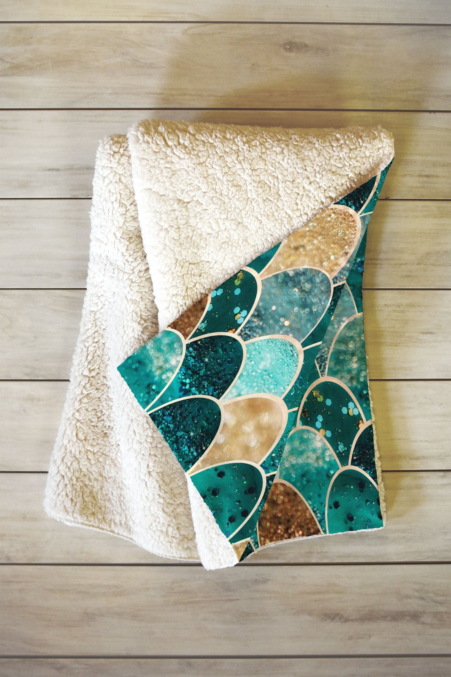 Monika Strigel Really Mermaid Fleece Throw Blanket