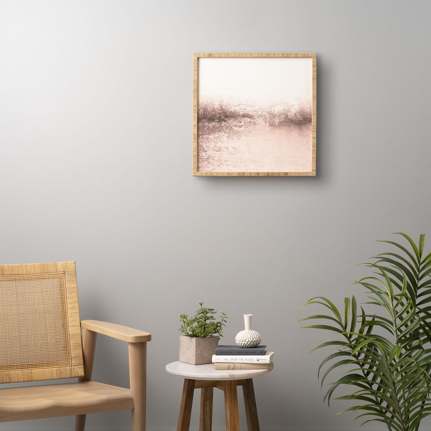 Monika Strigel SNOWDREAMER BLUSH LIGHT Framed Wall Art