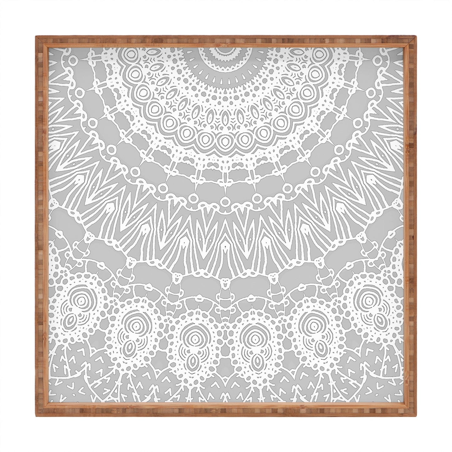 Monika Strigel WAITING FOR YOU GREY Square Tray