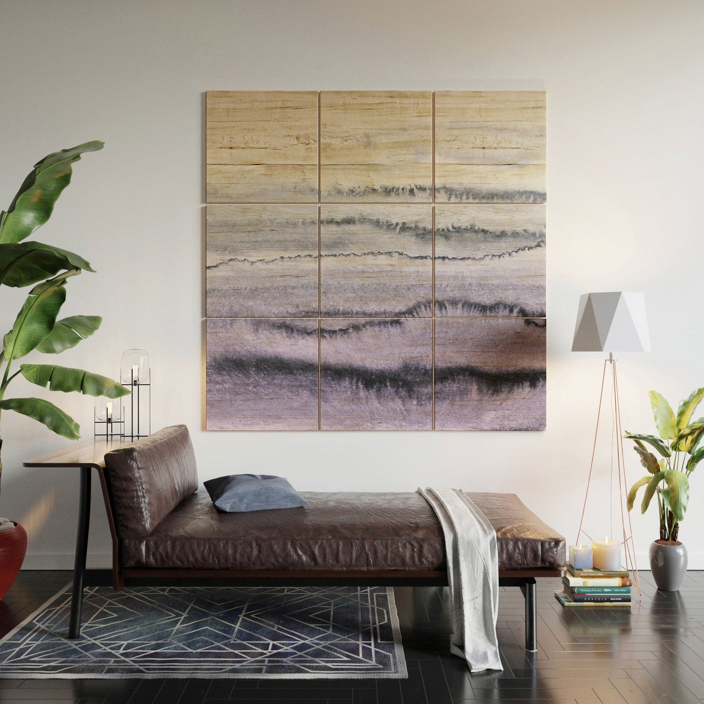 Monika Strigel WITHIN THE TIDES LILAC GRAY Wood Wall Mural