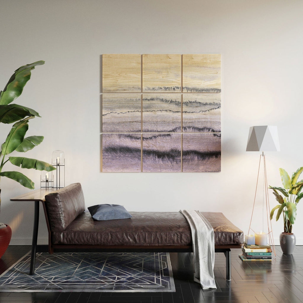 Monika Strigel WITHIN THE TIDES LILAC GRAY Wood Wall Mural
