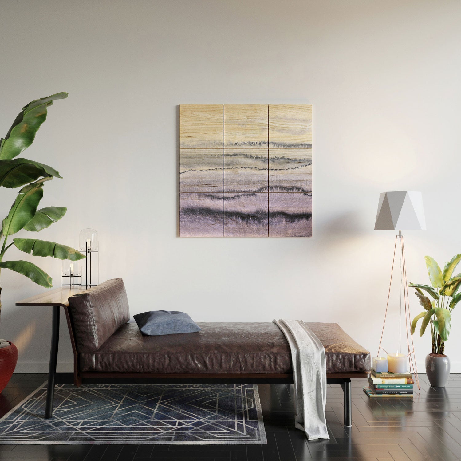 Monika Strigel WITHIN THE TIDES LILAC GRAY Wood Wall Mural