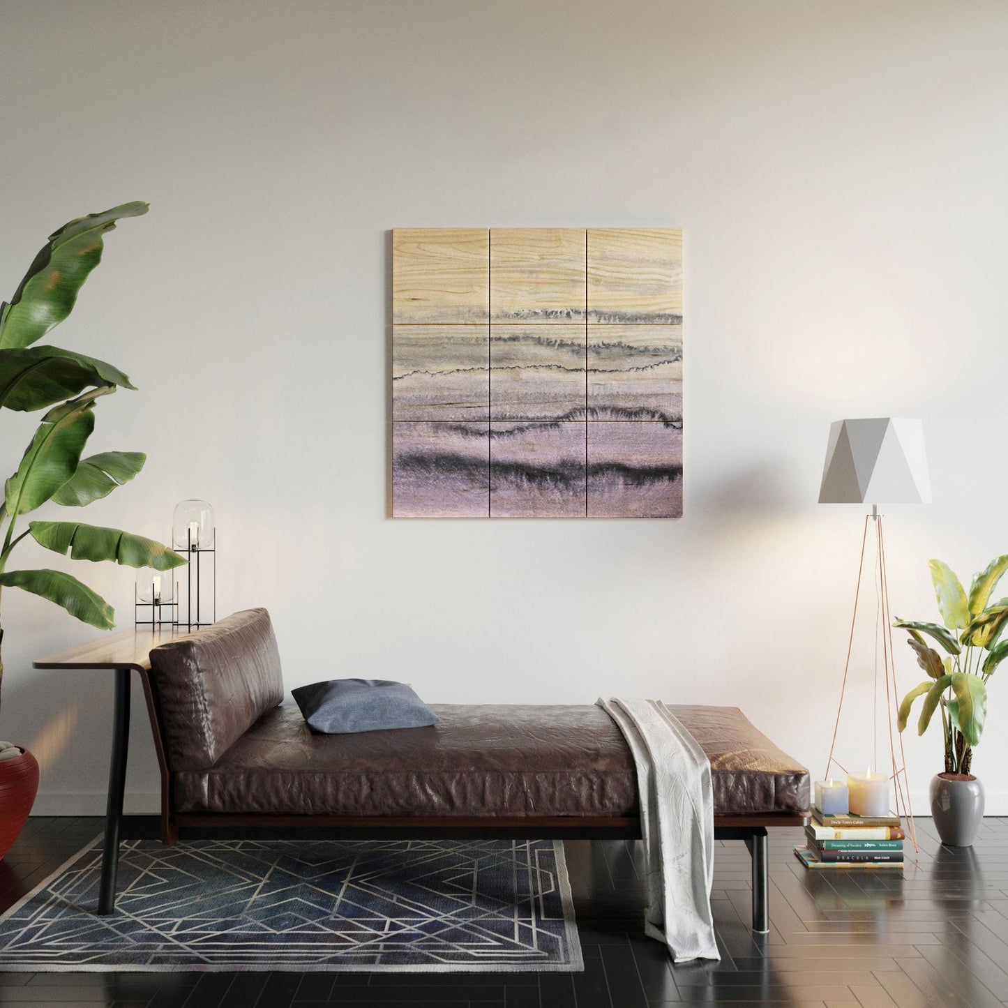 Monika Strigel WITHIN THE TIDES LILAC GRAY Wood Wall Mural