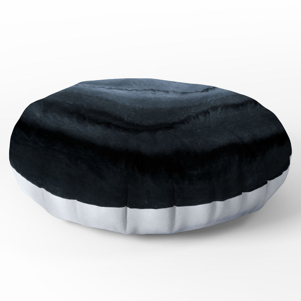 Monika Strigel WITHIN THE TIDES STORMY WEATHER GREY Floor Pillow Round