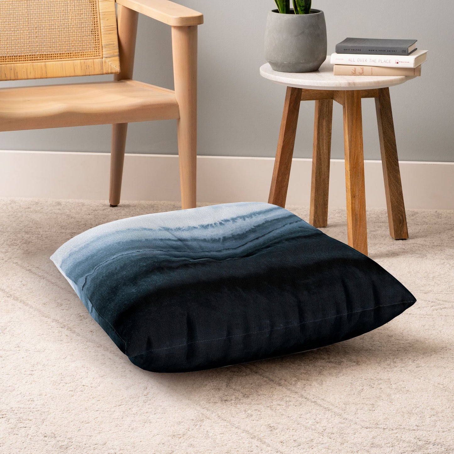 Monika Strigel WITHIN THE TIDES STORMY WEATHER GREY Floor Pillow Square