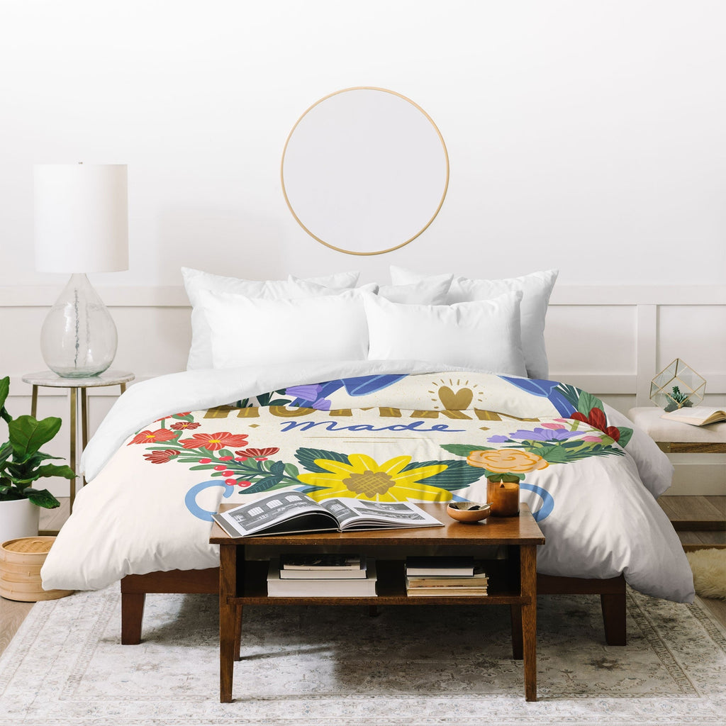 Design by Spark Love Human Made Floral Wreath Duvet Cover