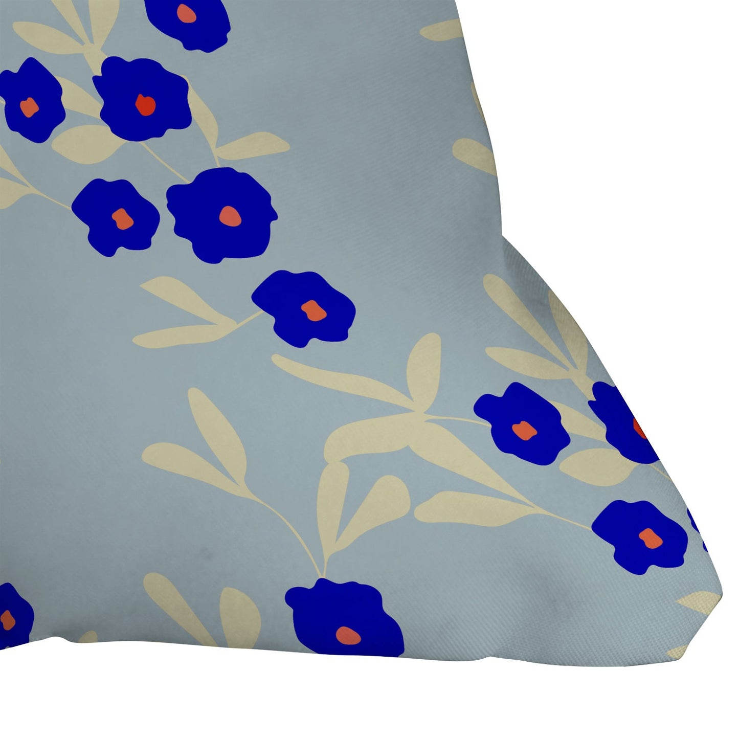 Morgan Kendall blue bells Outdoor Throw Pillow