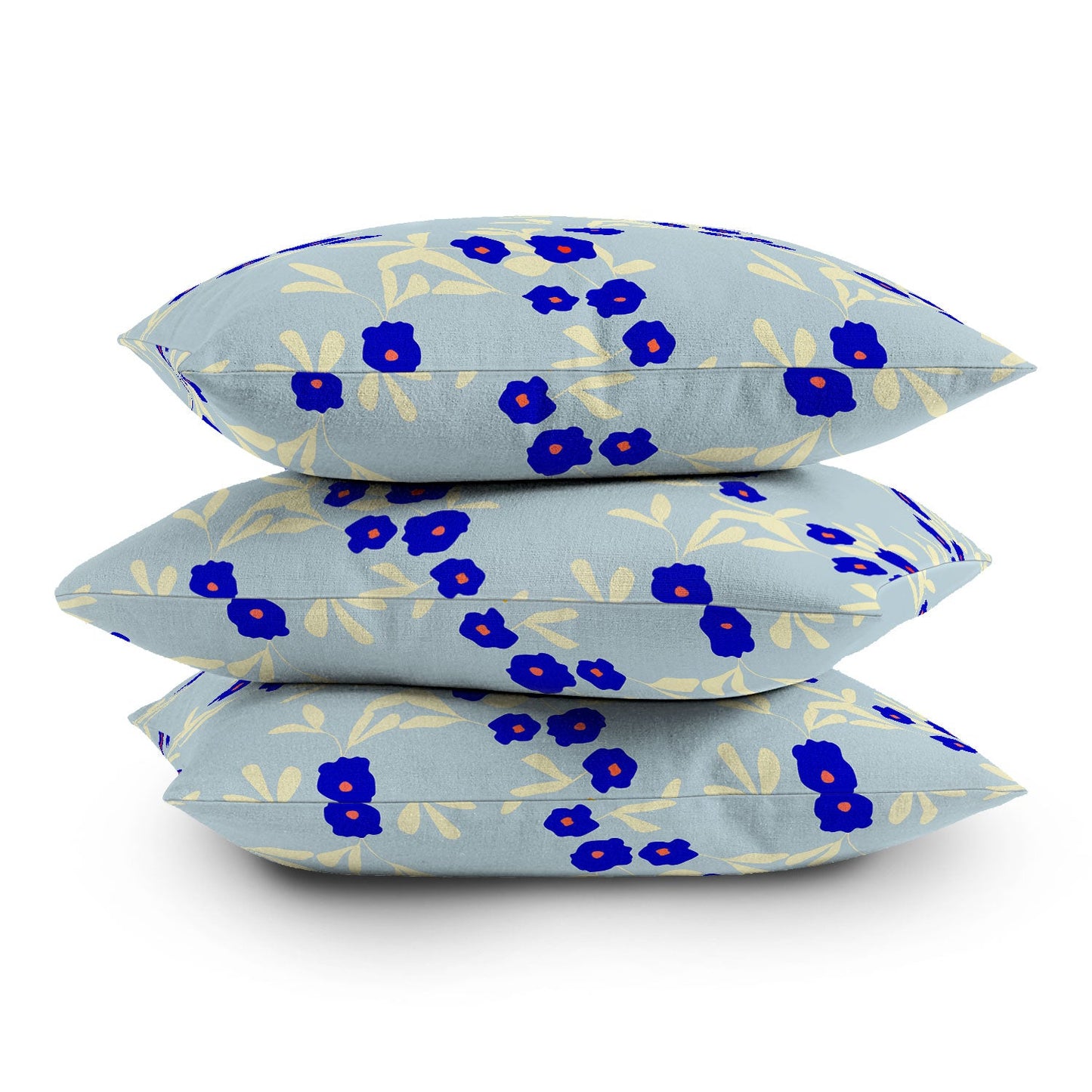 Morgan Kendall blue bells Outdoor Throw Pillow