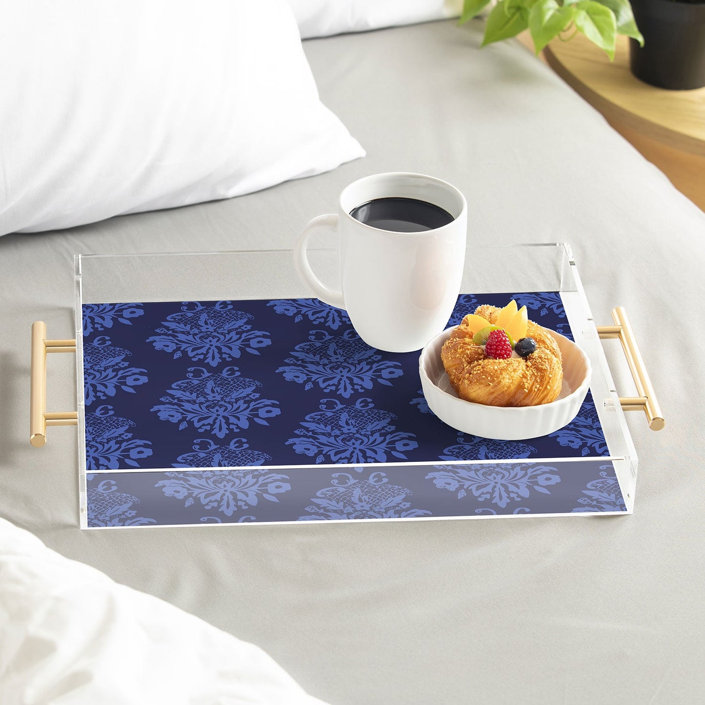 Morgan Kendall blue lace Acrylic Tray