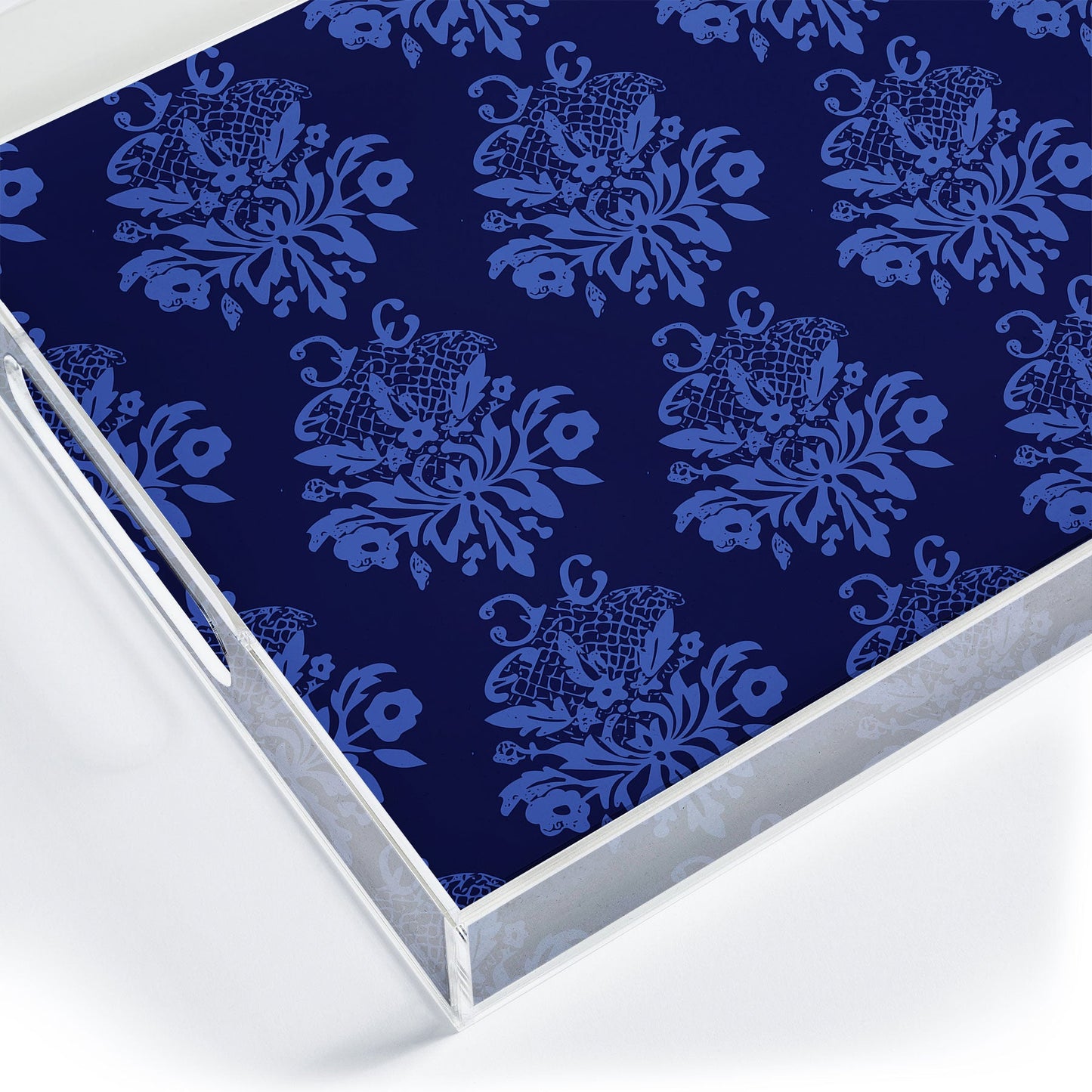 Morgan Kendall blue lace Acrylic Tray