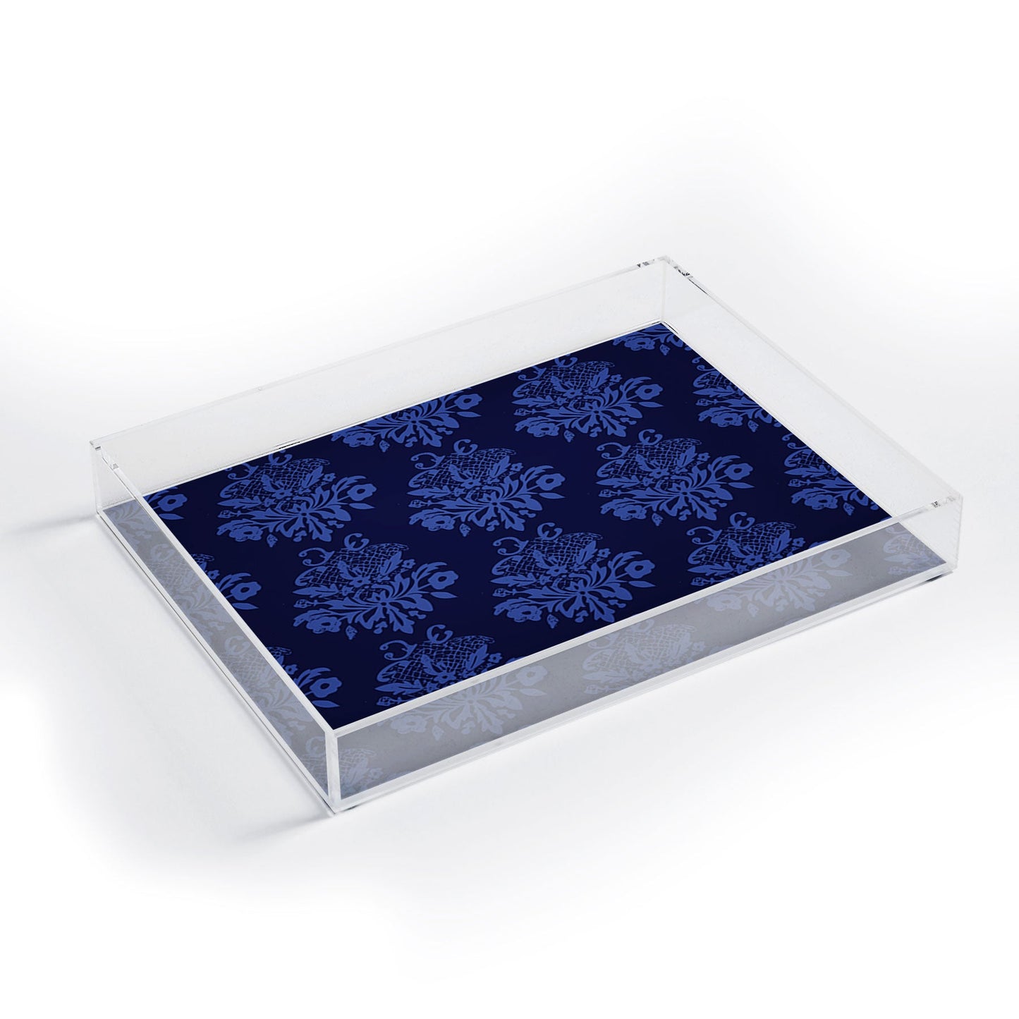 Morgan Kendall blue lace Acrylic Tray
