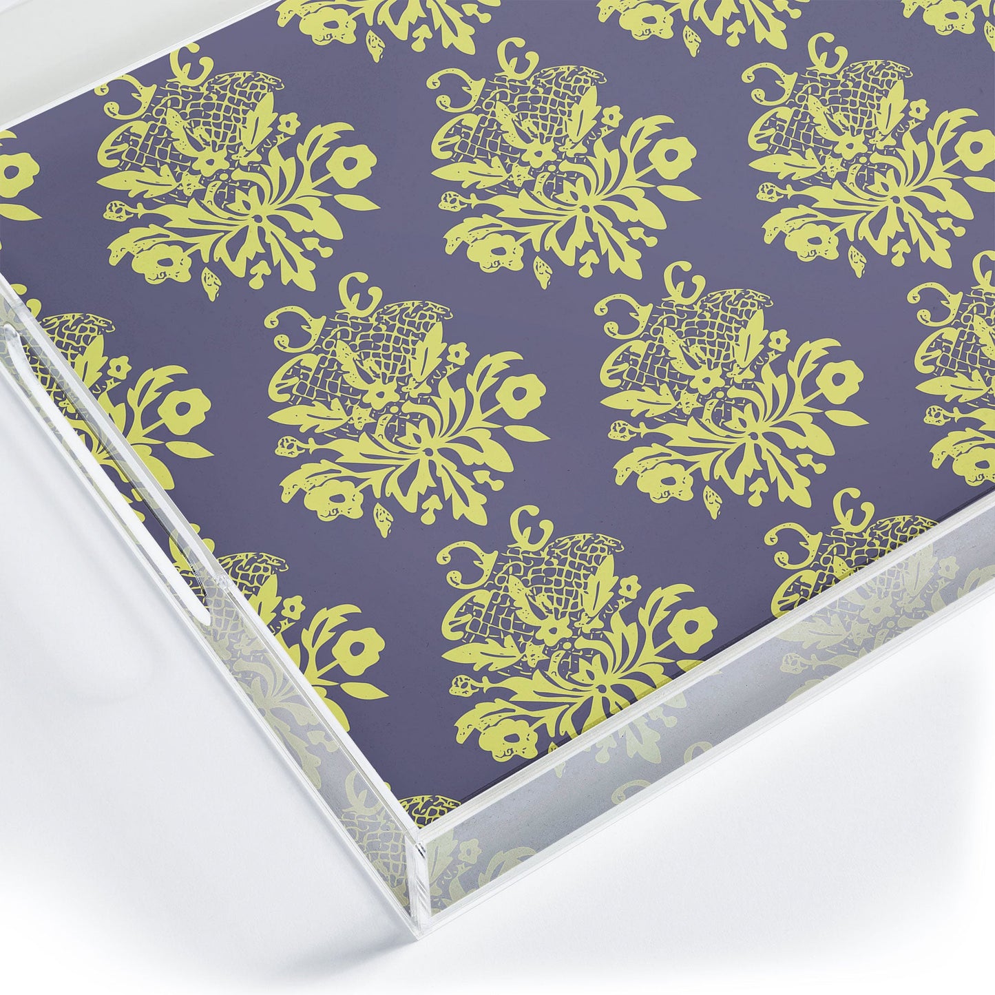 Morgan Kendall green lace Acrylic Tray