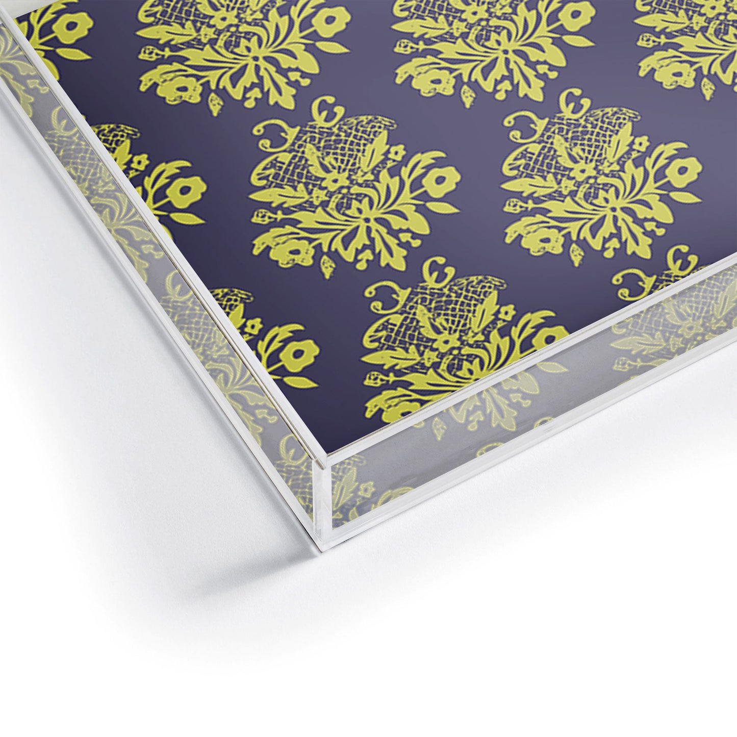 Morgan Kendall green lace Acrylic Tray
