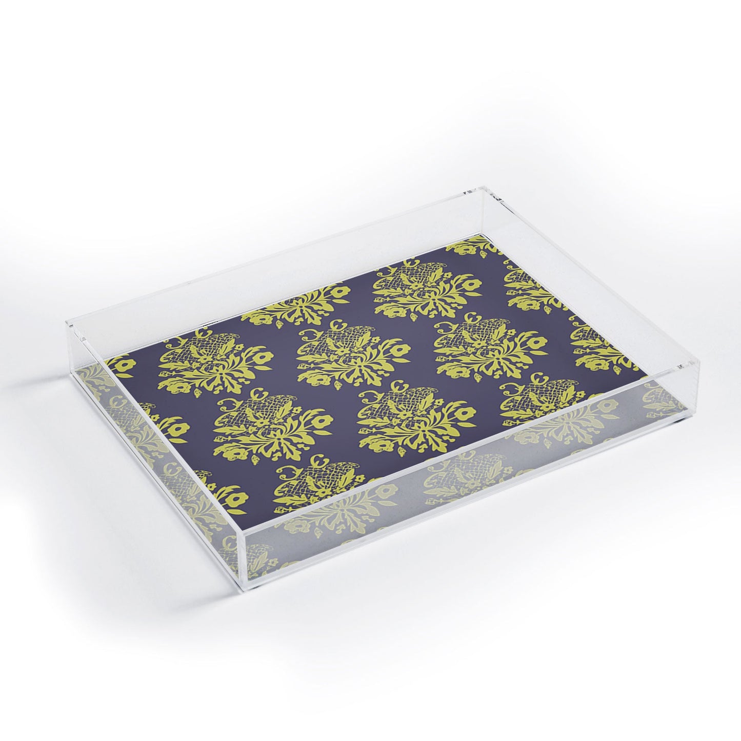 Morgan Kendall green lace Acrylic Tray