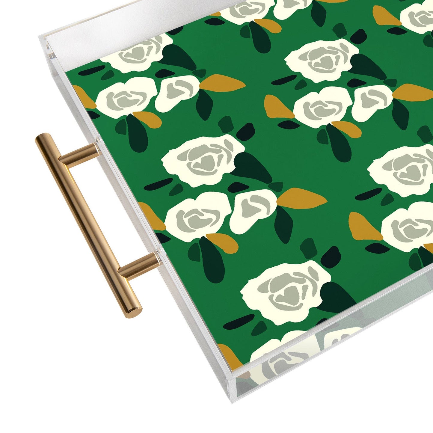 Morgan Kendall green spring Acrylic Tray