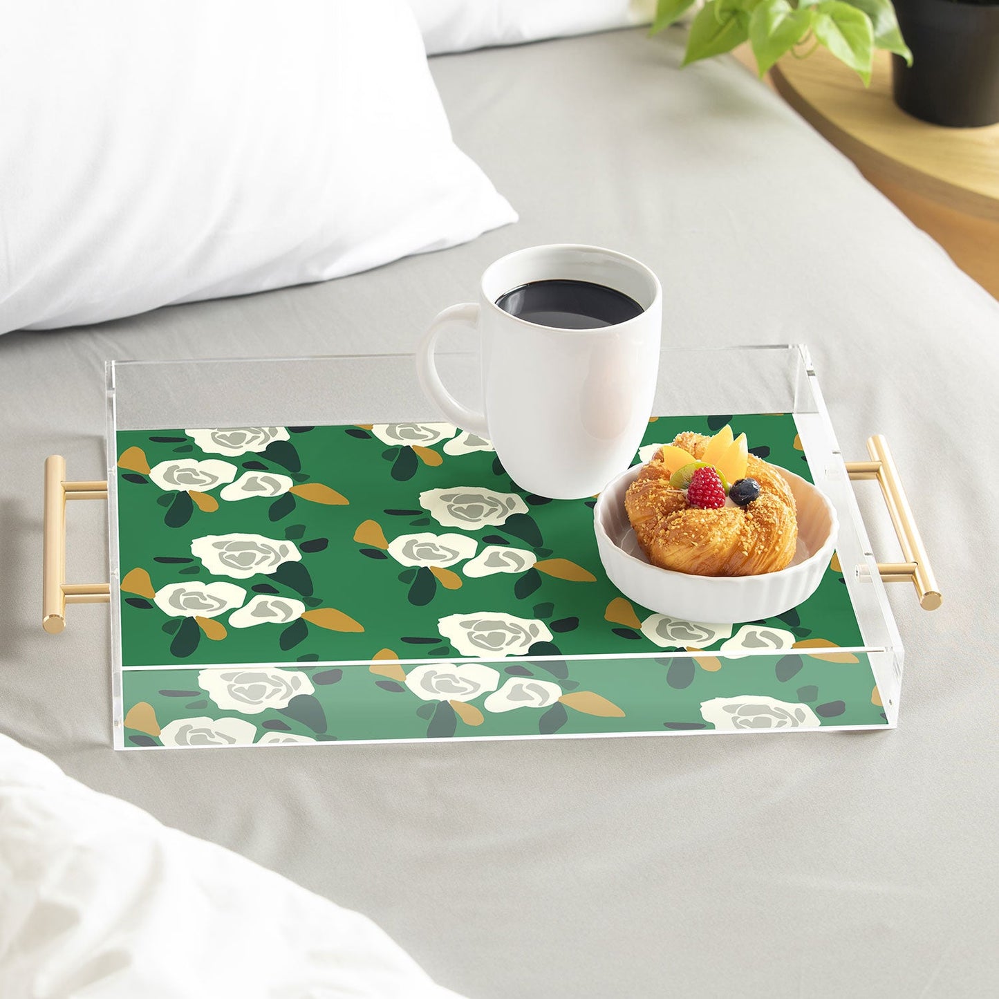 Morgan Kendall green spring Acrylic Tray