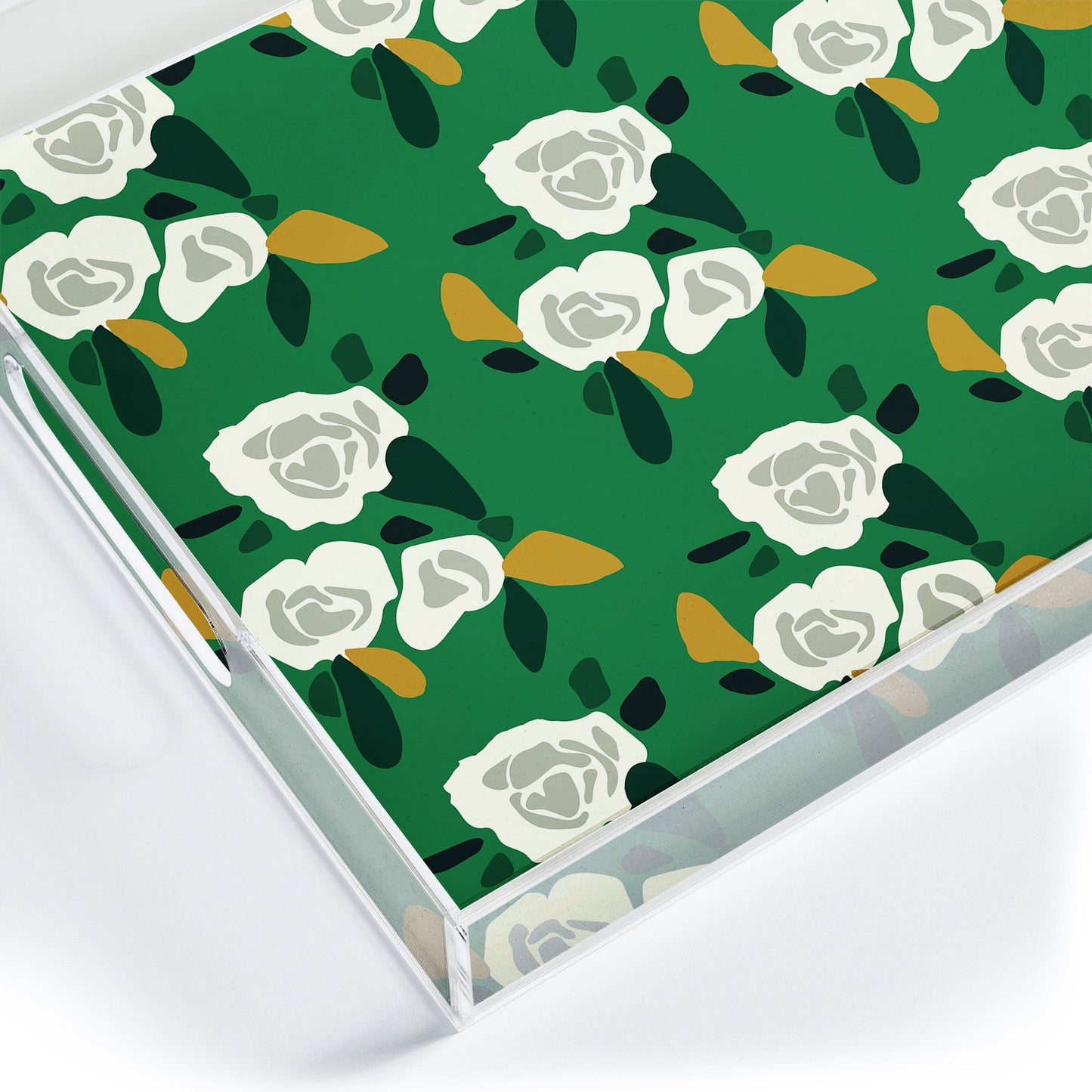 Morgan Kendall green spring Acrylic Tray